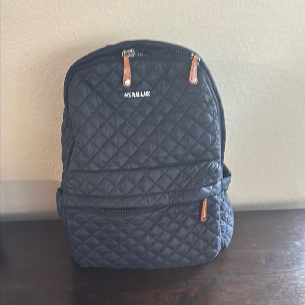 Black Quilted Backpack